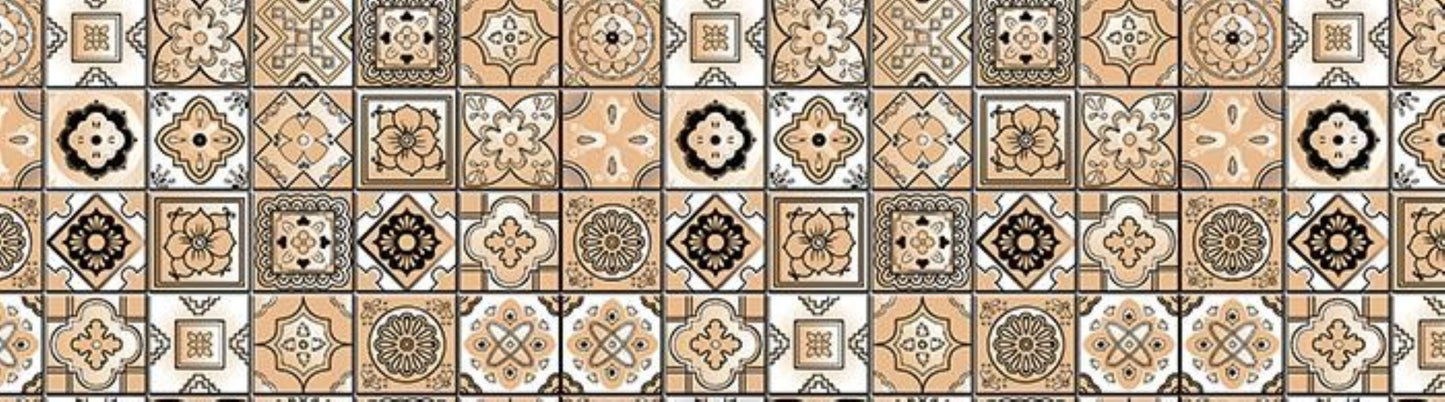 4" X 4" Shades Of Taupe Mosaic Peel And Stick Removable Tiles