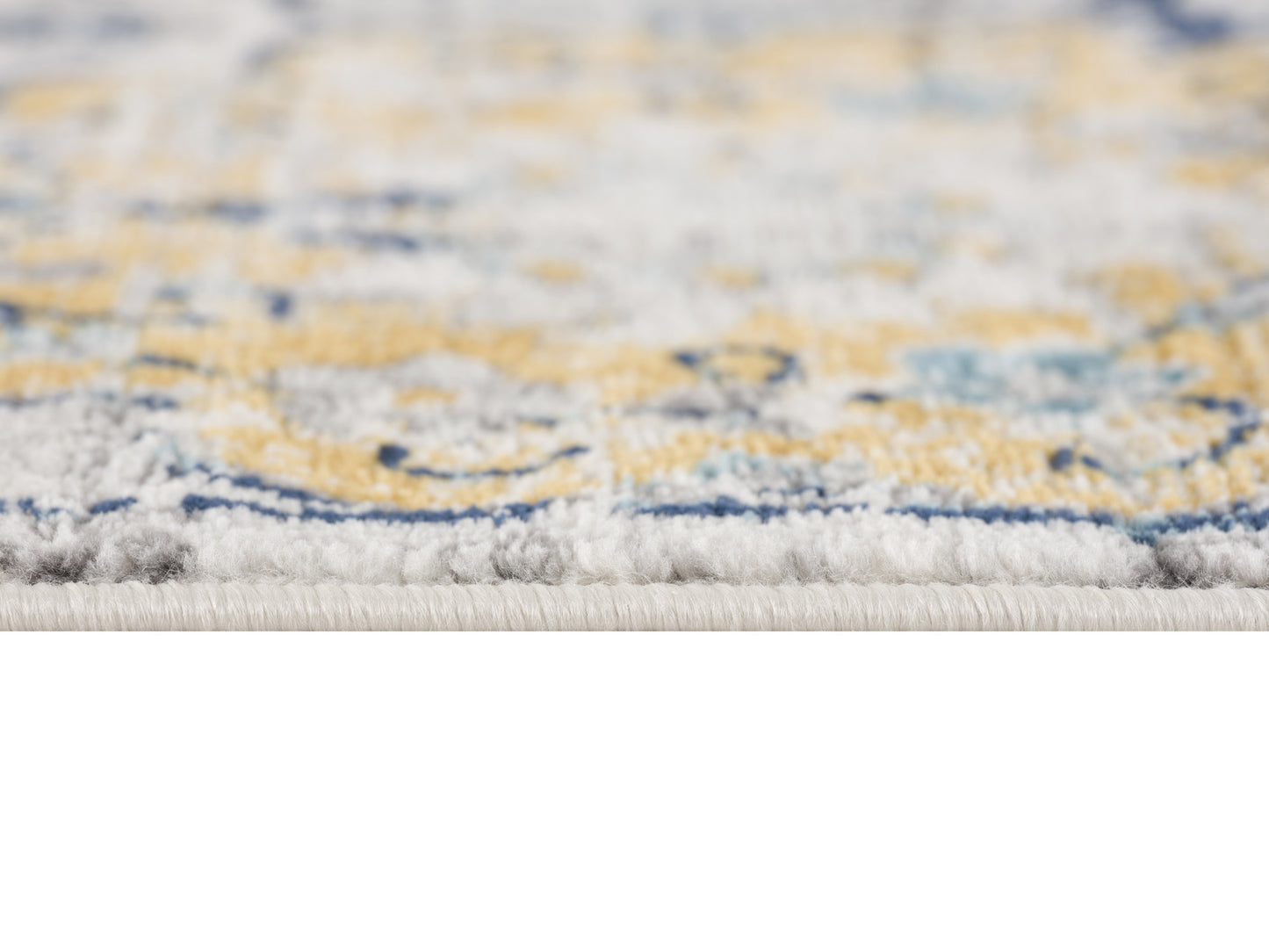 15' Runner Blue and Yellow Floral Runner Rug