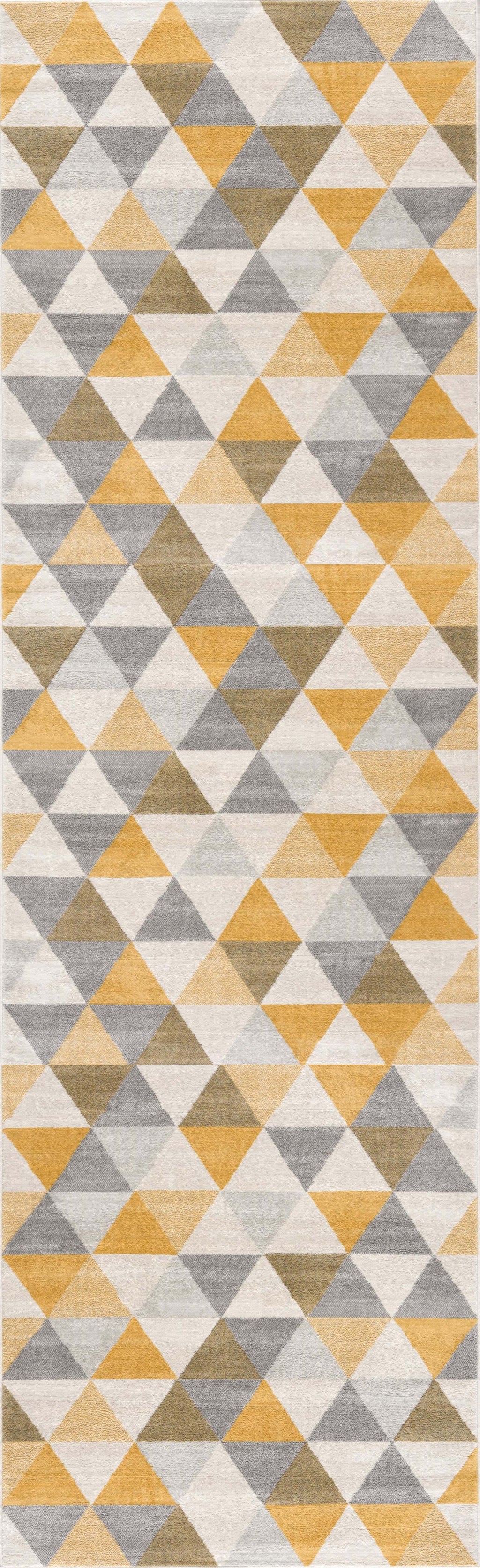 4' X 6' Yellow and Ivory Geometric Area Rug