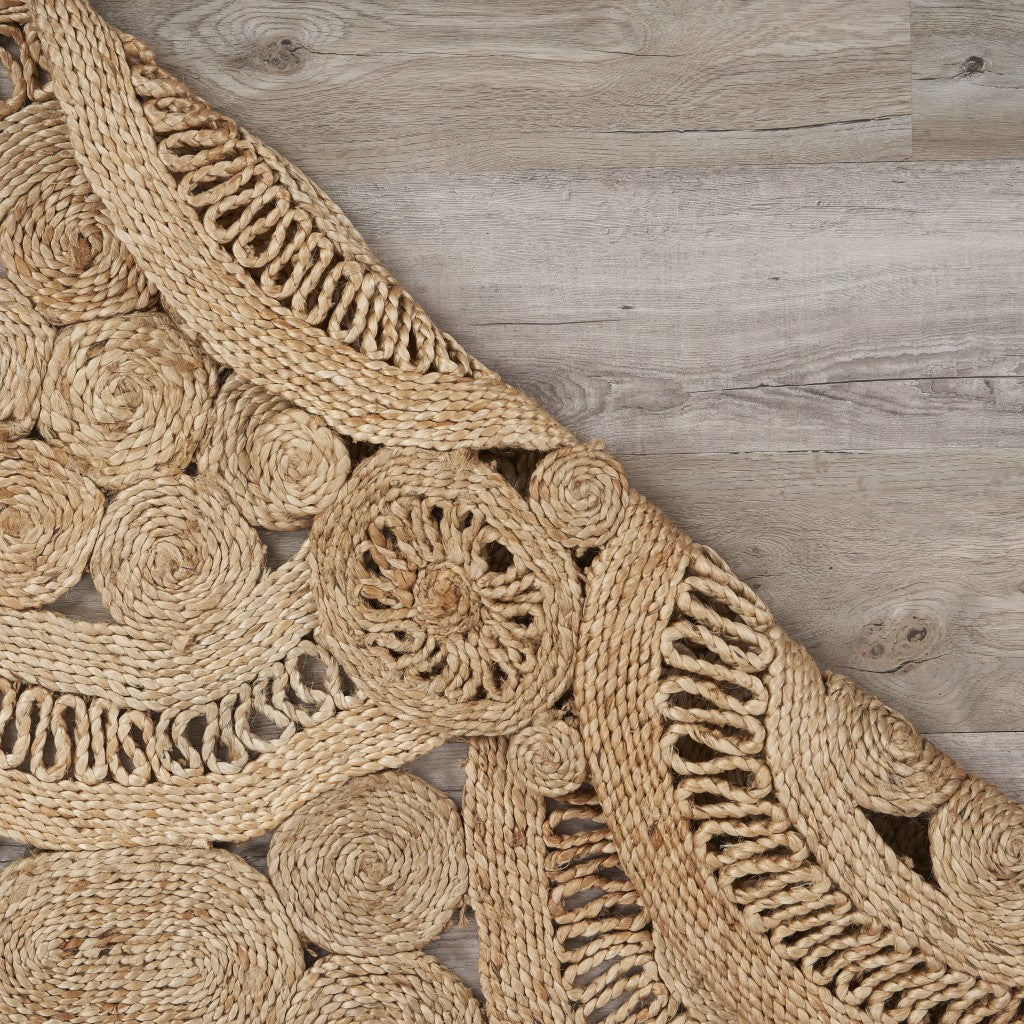 Floral Fantasy Natural Jute Area Rug