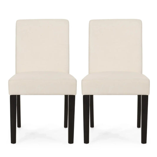 Contemporary Dining Chair With Upholstered Seating And Tapered Legs