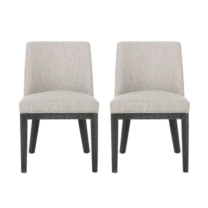 Modern Dining Chair With Durable Fabric Upholstery And Sturdy Wooden Frame (Set of 2)