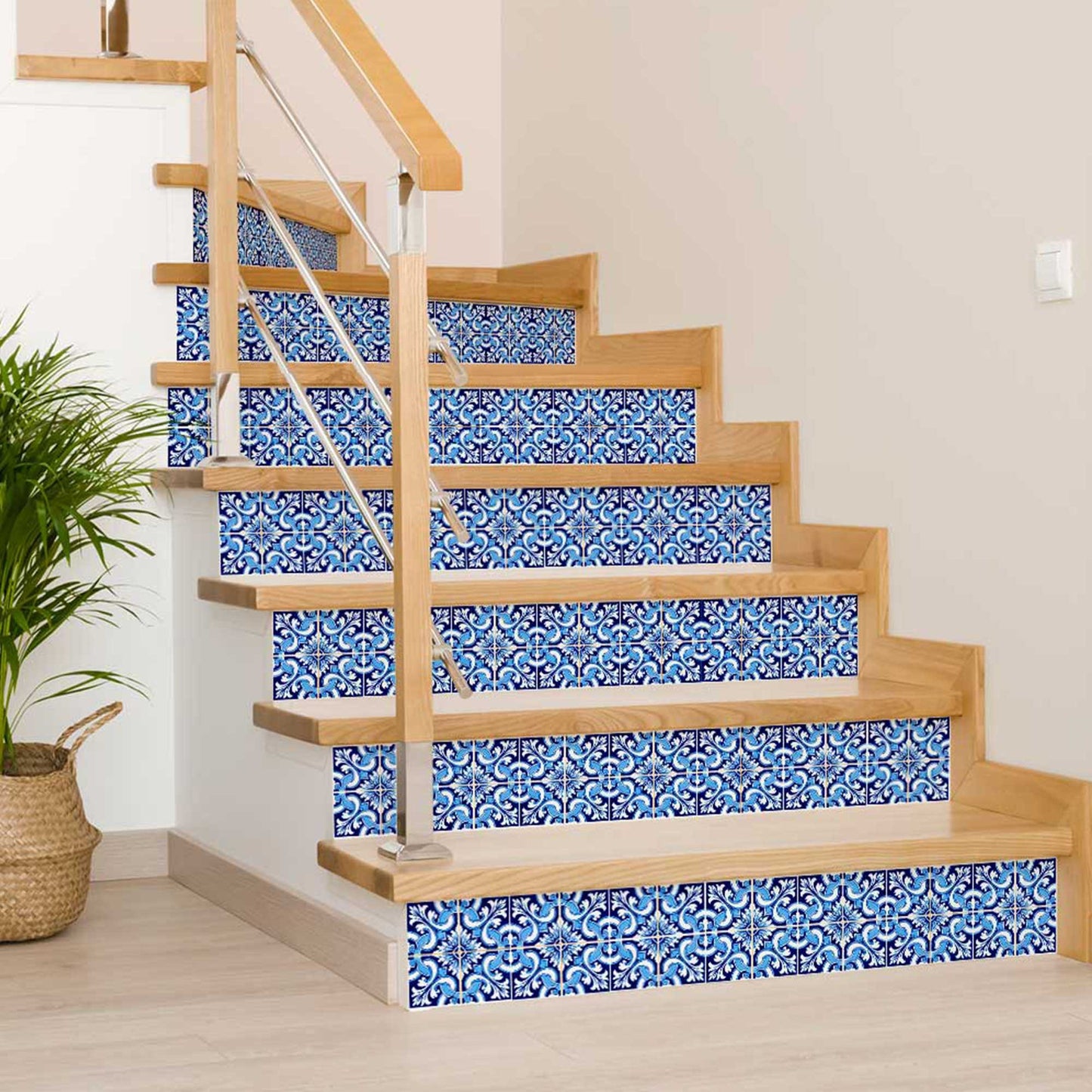 7" X 7" Blue Bali Removable Peel and Stick Tiles