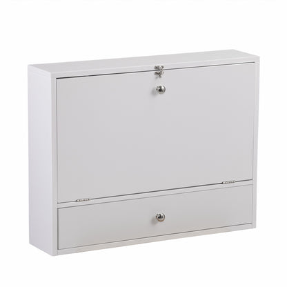 White Wall Mount Folding Desk