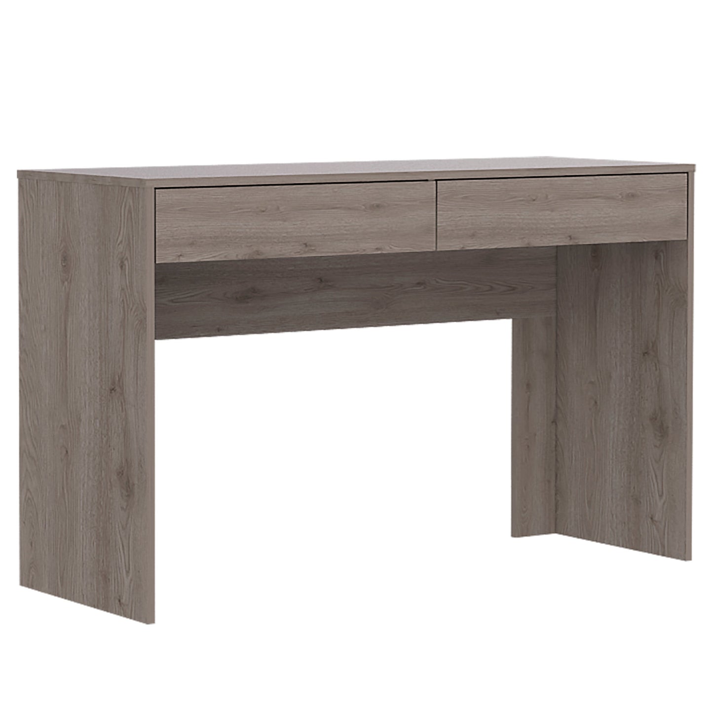 47" Light Gray Computer Desk With Two Drawers