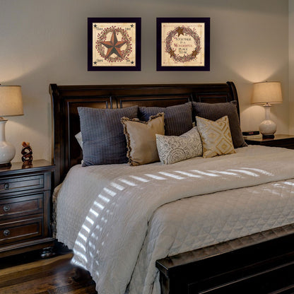 Set Of Two Together Is A Wonderful Place Black Framed Print Wall Art