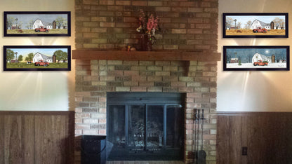 Set Of Four Billy Jacobs Four Seasons Collection V 4-Piece Black Frame 3 Black Framed Print Wall Art