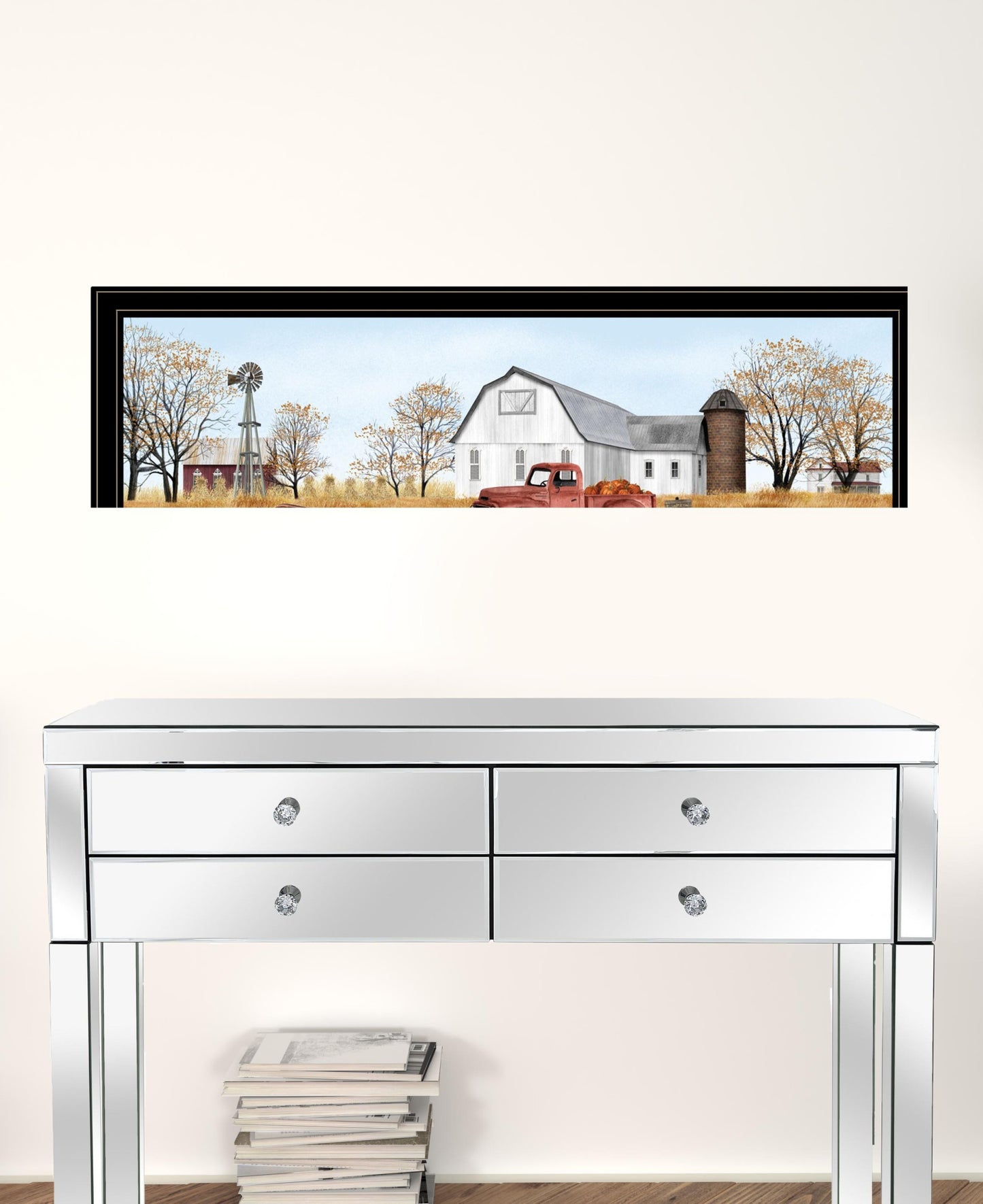 Set Of Two Billy Jacobs Seasonal Autumn Or Winter Black Frame Black Framed Print Wall Art