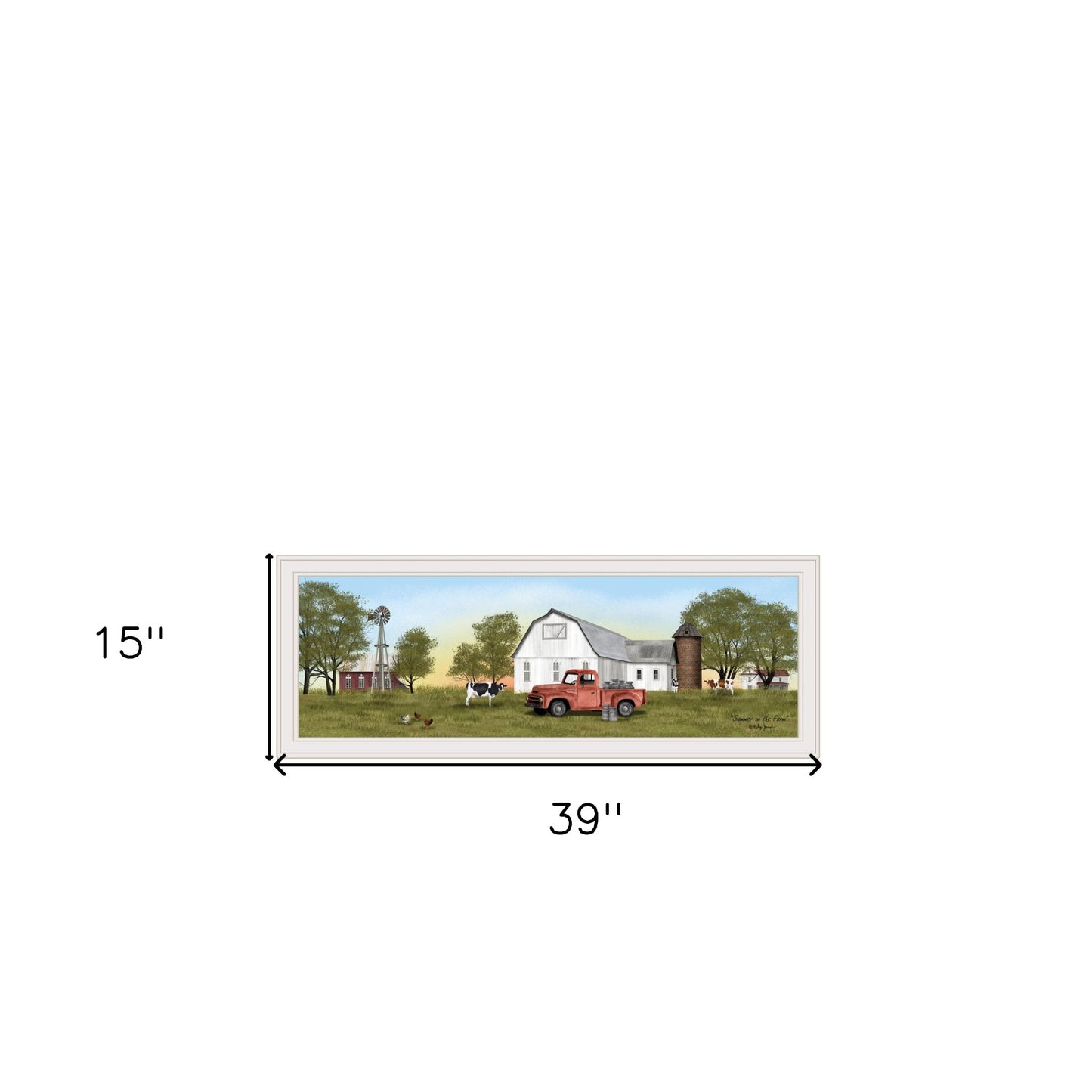 Set Of Two Billy Jacobs Summer Or Spring Seasonal White Frame White Framed Print Wall Art