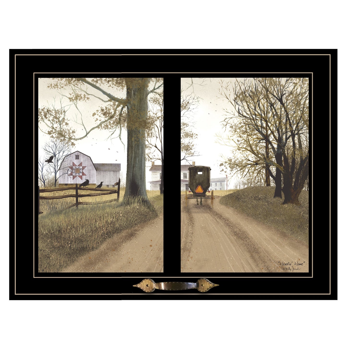 Heading Home 2 Black Framed Print Wall Art