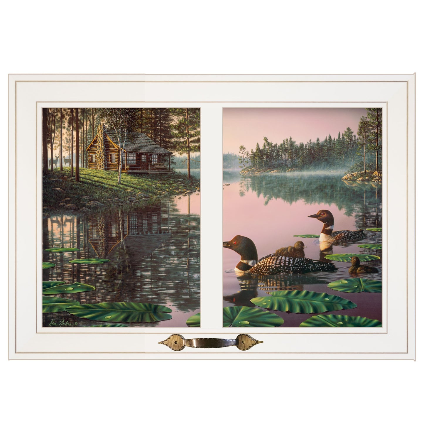 Northern Tranquility 3 White Framed Print Wall Art