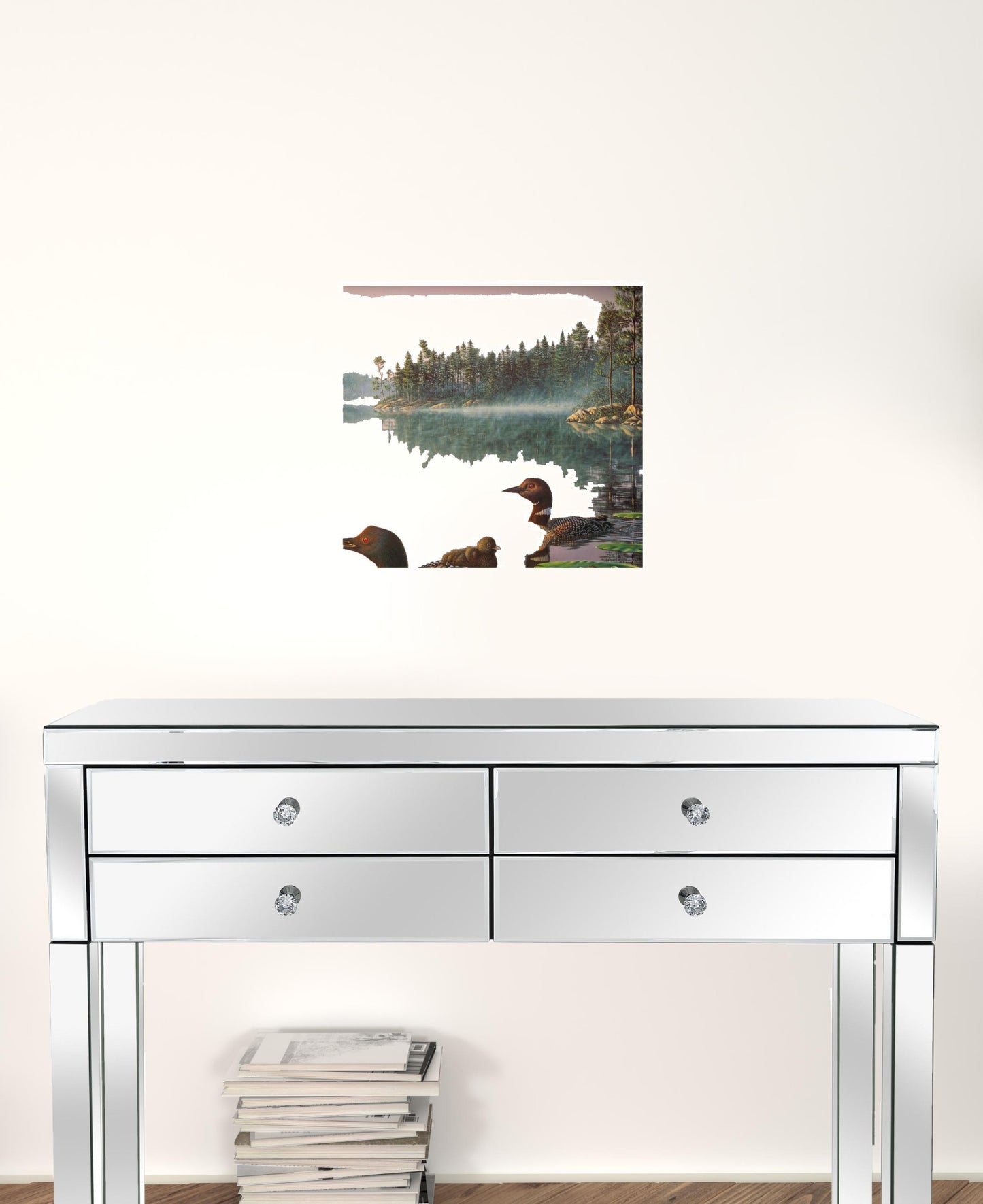 Northern Tranquility 3 White Framed Print Wall Art