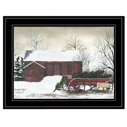 Christmas Wagon 2 Black Framed Print Wall Art