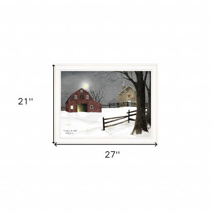 Light In The Stable 5 White Framed Print Wall Art