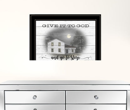 Give It To God Black Framed Print Wall Art