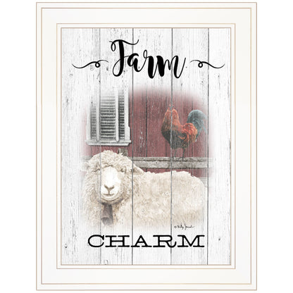 Farm Charm White Framed Print Wall Art