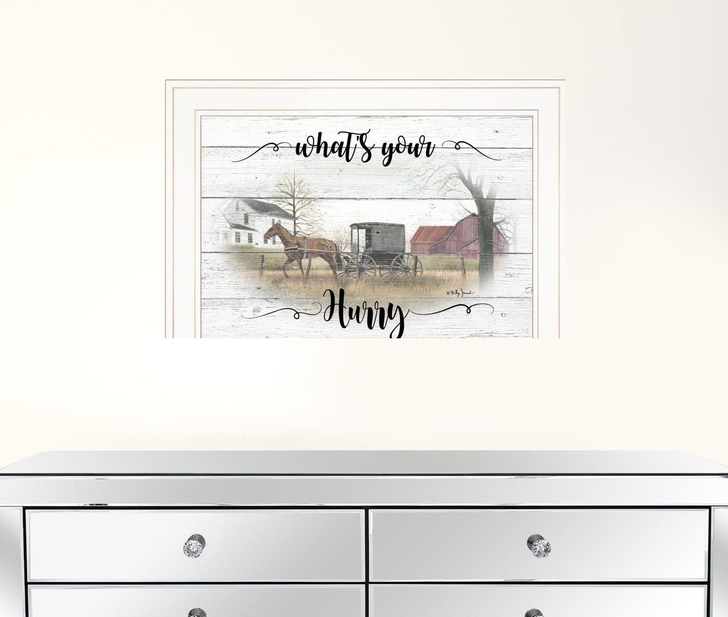 Whats Your Hurry 1 White Framed Print Wall Art