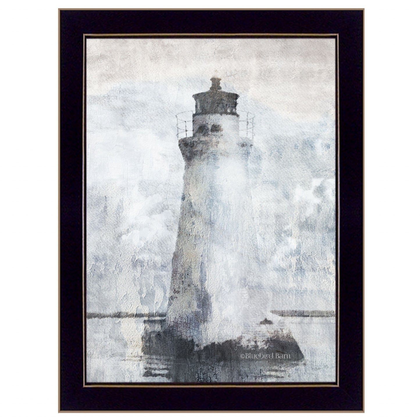 Lighthouse 3 Black Framed Print Wall Art