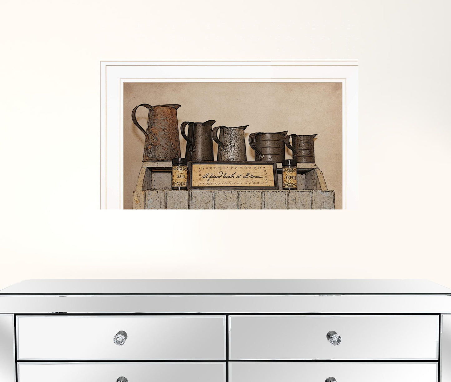 A Friend Loveth At All Time 2 White Framed Print Wall Art