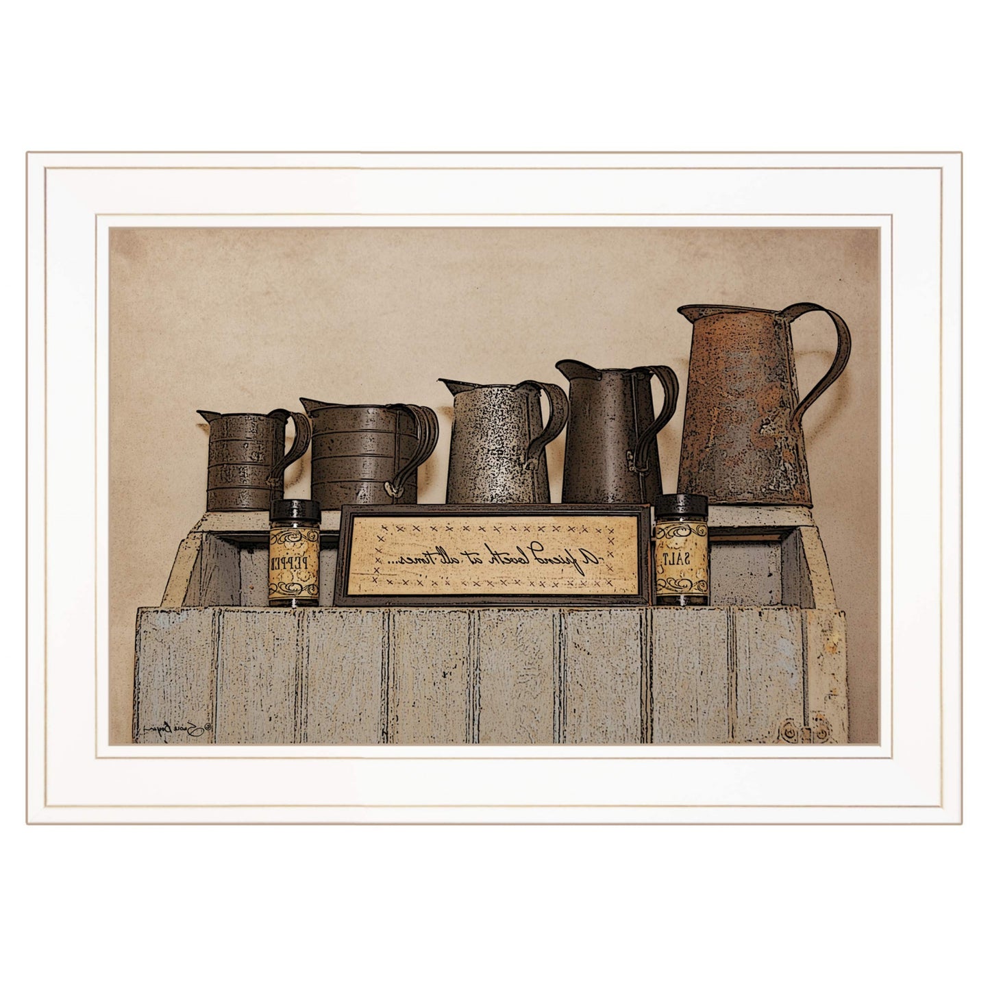 A Friend Loveth At All Time 2 White Framed Print Wall Art