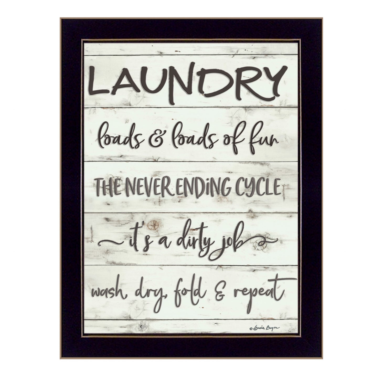 Laundry 3 Black Framed Print Wall Art