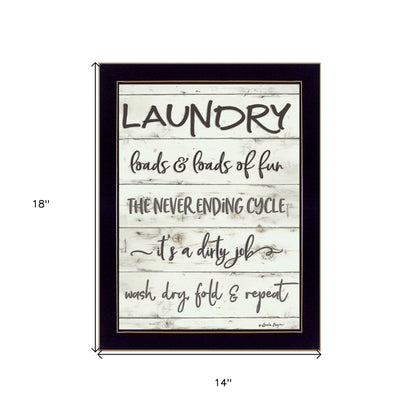 Laundry 3 Black Framed Print Wall Art