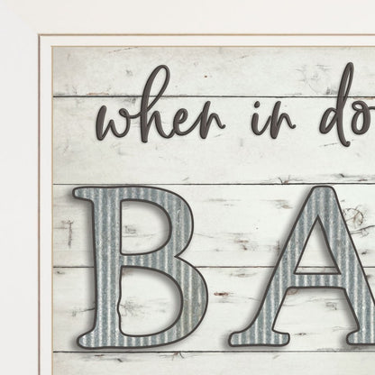 When In Doubt Take A Bath 2 White Framed Print Bathroom Wall Art