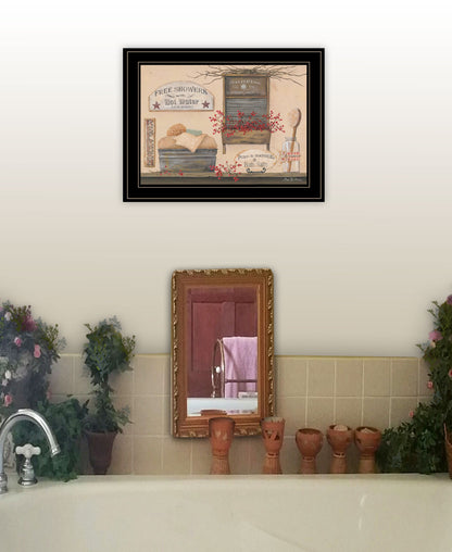 Free Showers 3 Black Framed Print Wall Art