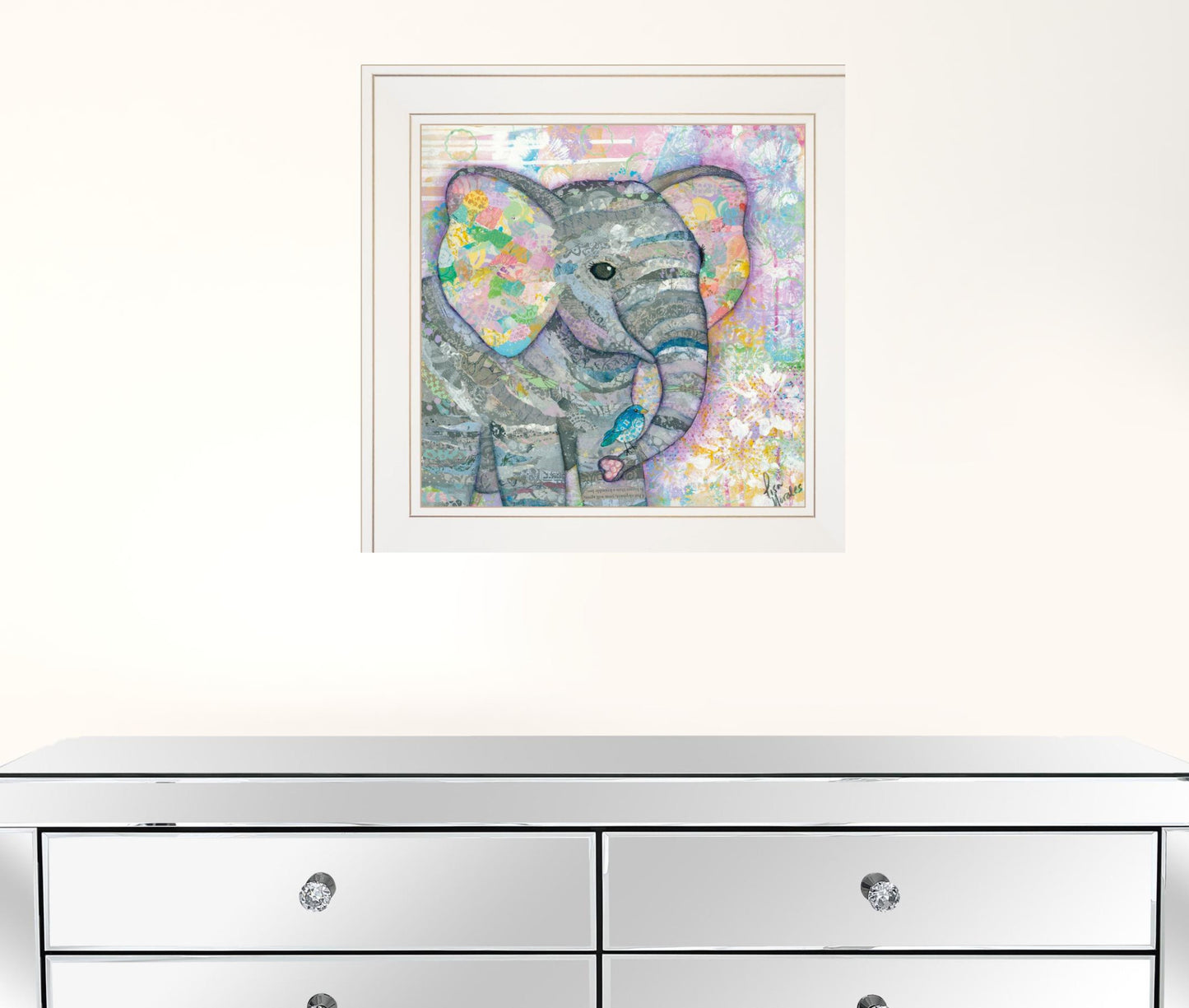 Elephant I 2 White Framed Print Wall Art