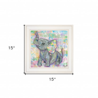 Elephant II 2 White Framed Print Wall Art