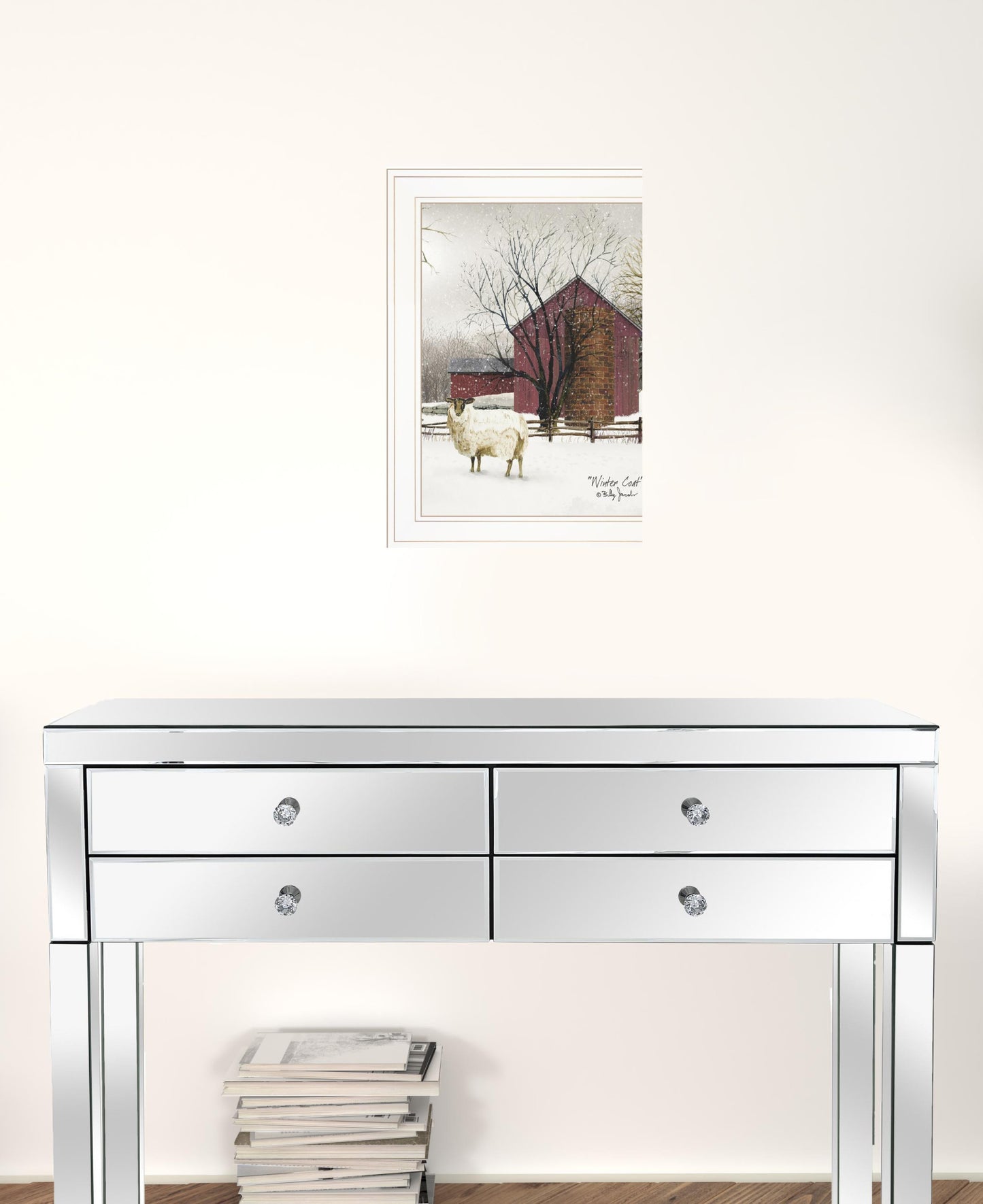 Winter Coat 1 White Framed Print Wall Art