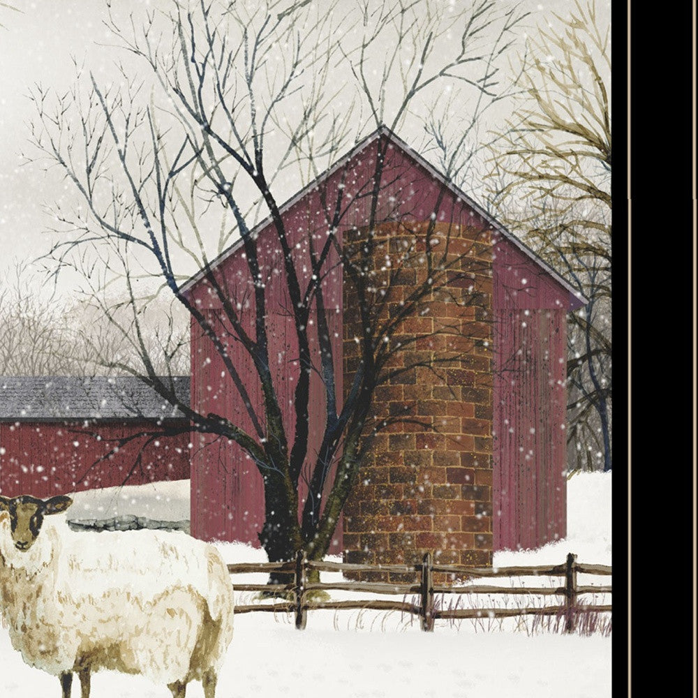 Winter Coat 2 Black Framed Print Wall Art