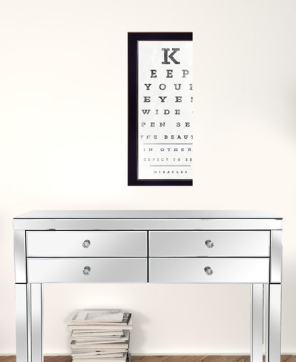 Eye Chart II 4 Black Framed Print Wall Art