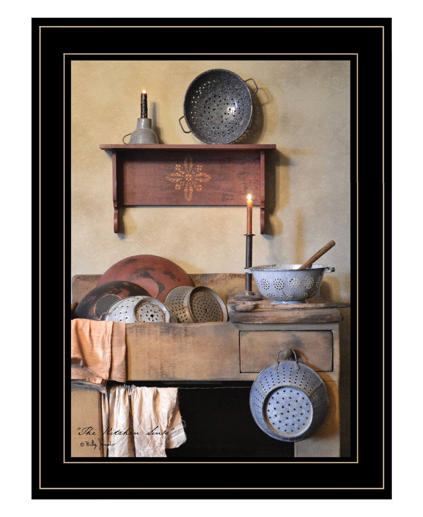 The Kitchen Sink 2 White Framed Print Kitchen Wall Art