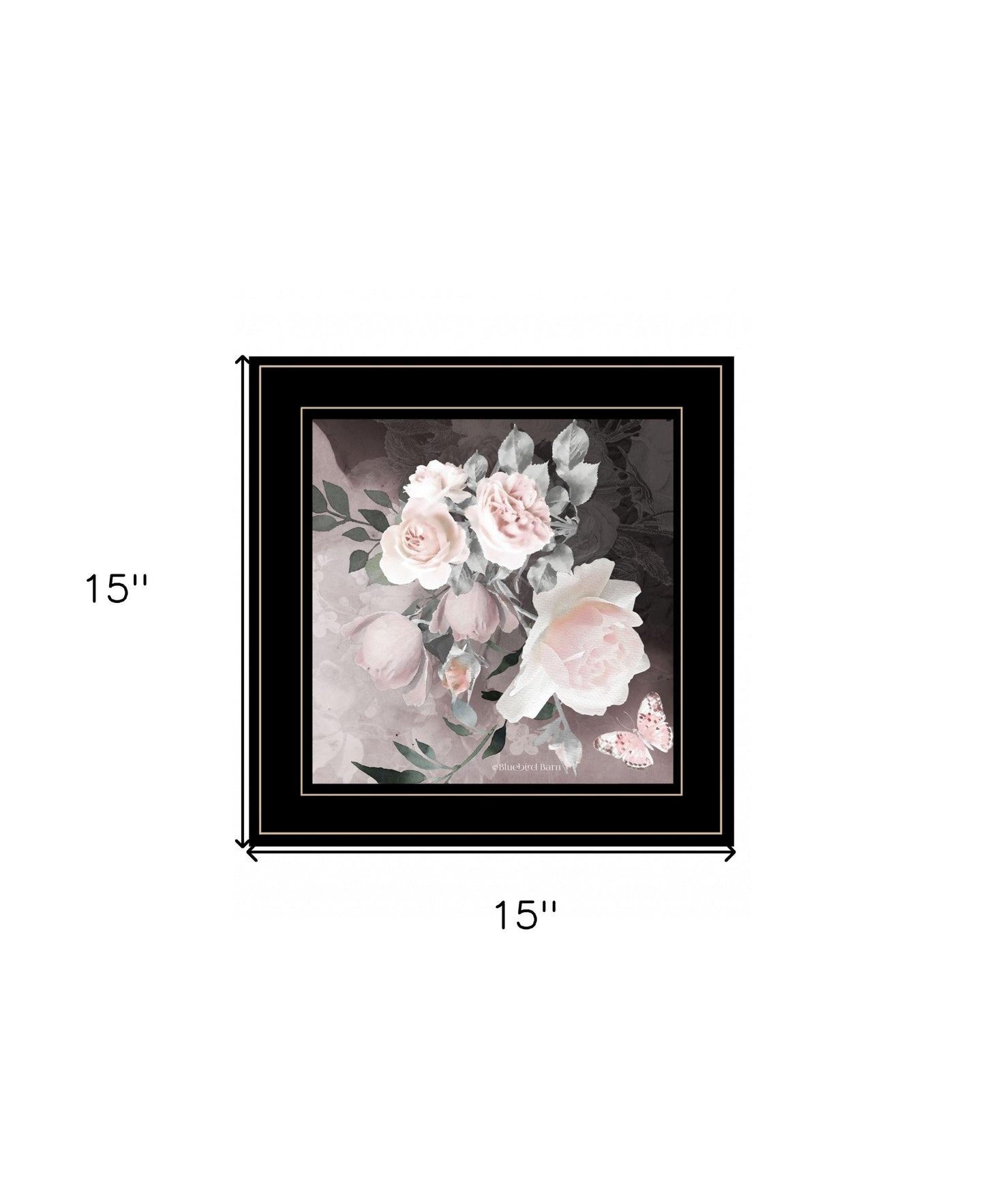 Noir Roses IV 3 White Framed Print Wall Art