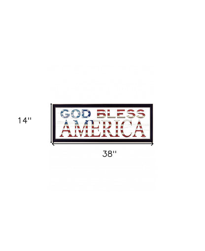 God Bless America 6 Black Framed Print Wall Art