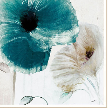 Set Of Two Poppy 2 White Framed Print Wall Art