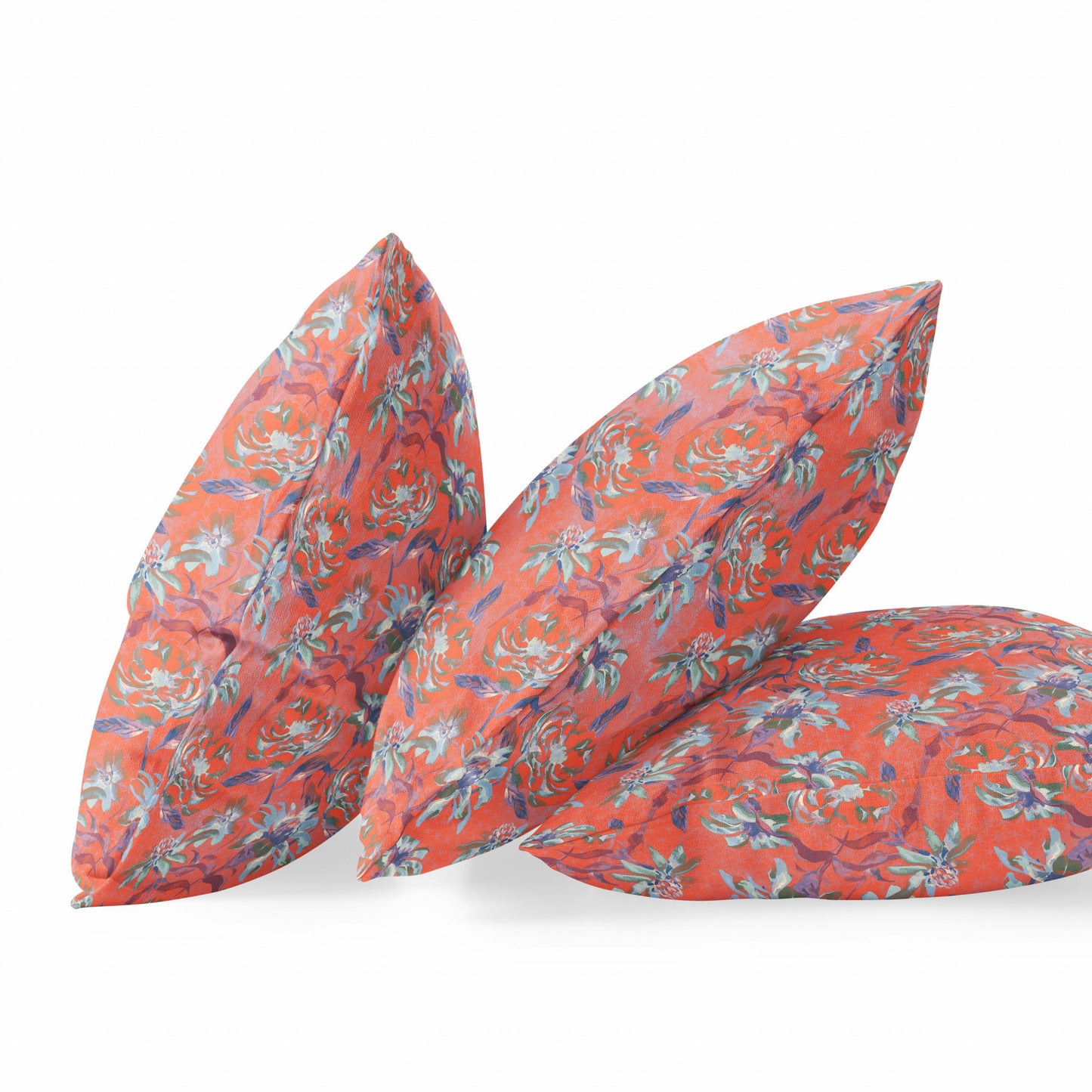 16” Orange Roses Indoor Outdoor Throw Pillow