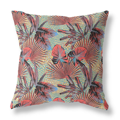 16?ǥ Red Yellow Tropical Indoor Outdoor Throw Pillow