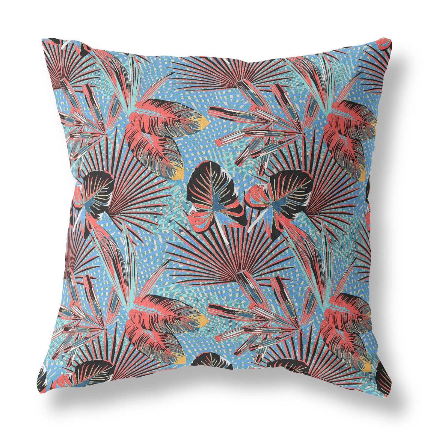 16?ǥ Coral Blue Tropical Indoor Outdoor Throw Pillow