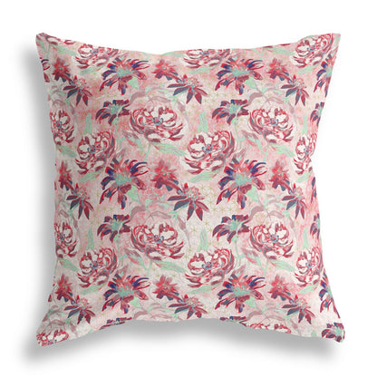 16?ǥ Red White Roses Indoor Outdoor Throw Pillow