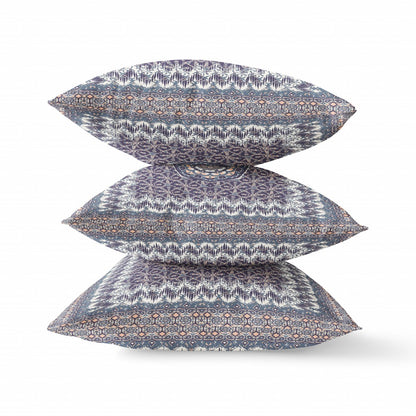 16?ǥ Gray Peach Holy Floral Indoor Outdoor Throw Pillow