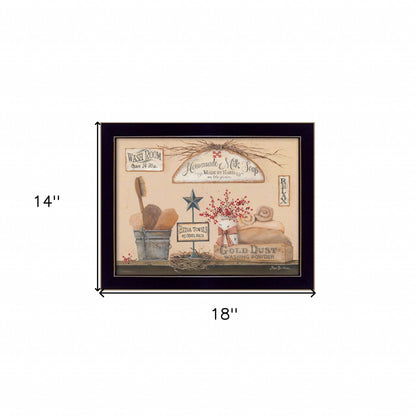 Wash Room 1 Black Framed Print Bathroom Wall Art