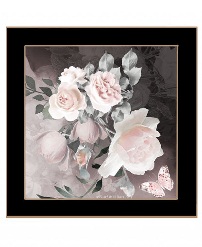 Noir Roses IV 3 White Framed Print Wall Art