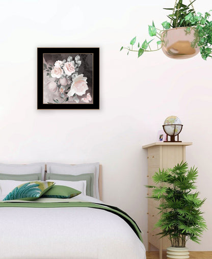 Noir Roses IV 3 White Framed Print Wall Art