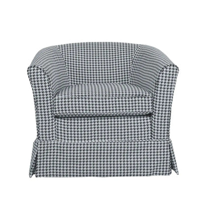 Zeniqua - Upholstered Swivel Chair With Loose Cover