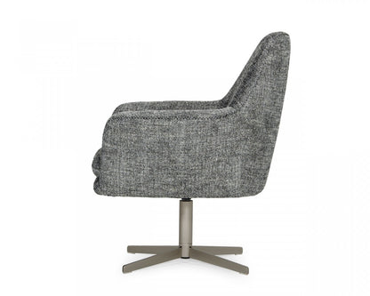 Industrial Dark Grey Chair With Metal Swivel