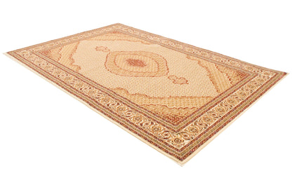 10' Runner Beige and Ivory Oriental Power Loom Runner Rug