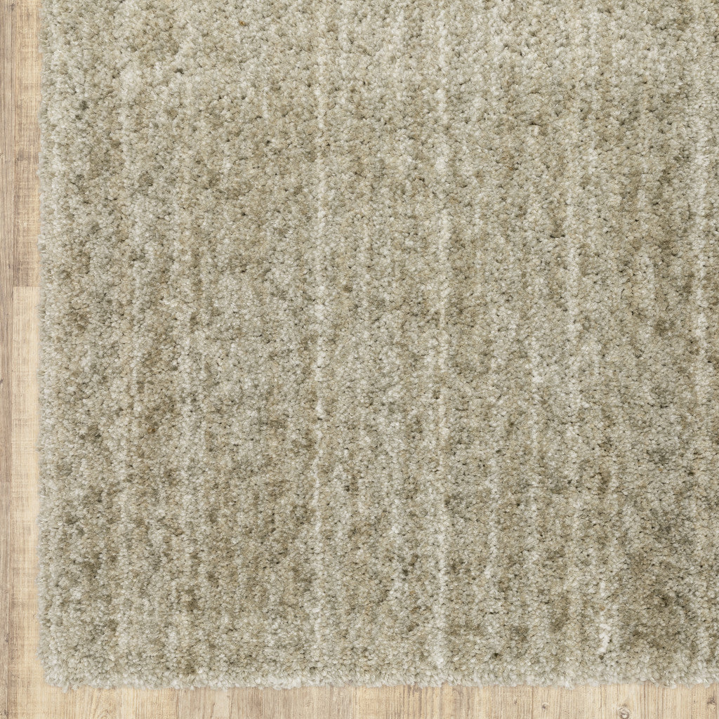 10' X 13' Stone Shag Power Loom Stain Resistant Area Rug