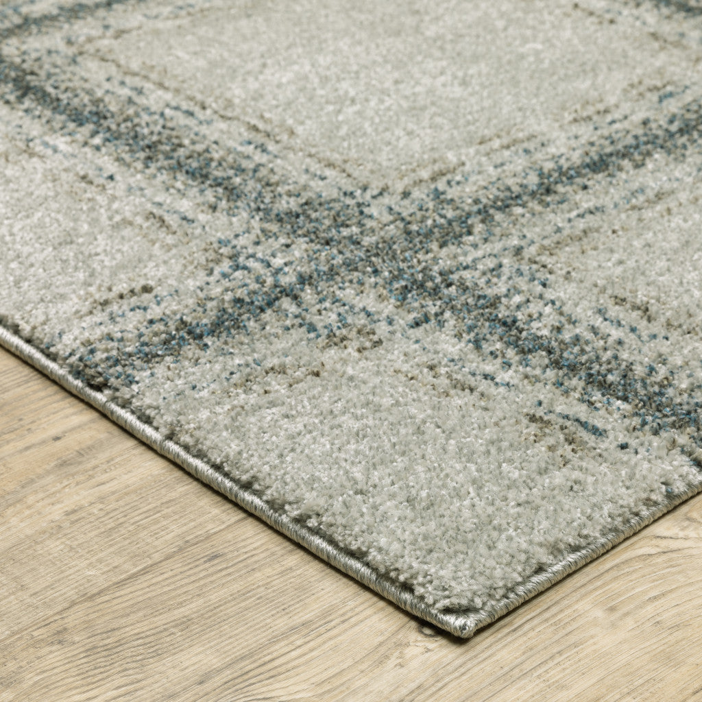 10' X 13' Gray Geometric Power Loom Area Rug